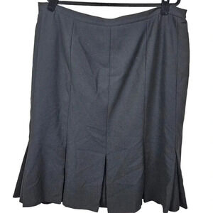 Jones New York Suit Separates Midi Skirt Pleats Black‎ Plus Size 22